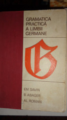 GRAMATICA PRACTICA A LIMBII GERMANE AN 1968/911PAGINI= SAVIN / ABAGER / ROMAN foto