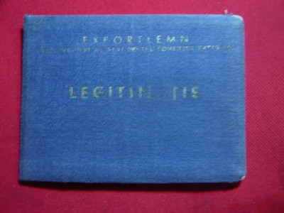 Legitimatie - Export Lemn 1969 foto