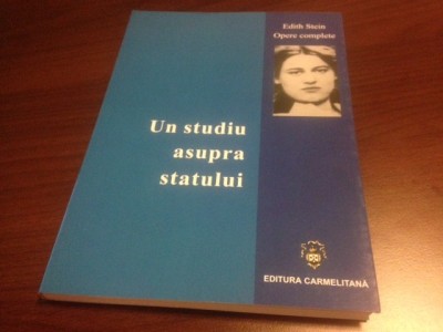 EDITH STEIN, UN STUDIU ASUPRA STATULUI foto