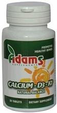 Calciu D3 K1 Adams Vision 30tbl Cod: 6424842001874 foto