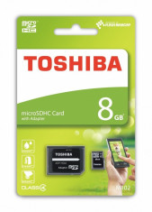 Card de memorie Toshiba Micro SD 8GB cu adaptor SD foto