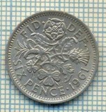 9884 MONEDA -MAREA BRITANIE - SIX PENCE -anul 1961 -starea care se vede