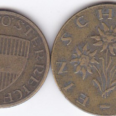 Moneda Austria 50 Groschen + 1 Schilling 1960/63 - KM#2885/2886 VF ( set x2 )