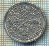 9895 MONEDA -MAREA BRITANIE - SIX PENCE -anul 1962 -starea care se vede