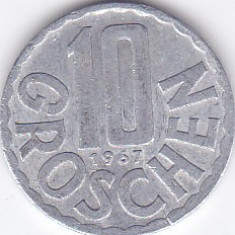 Moneda Austria 10 Groschen 1967 - KM#2878 VF+