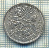 9845 MONEDA -MAREA BRITANIE - SIX PENCE -anul 1963 -starea care se vede, Europa