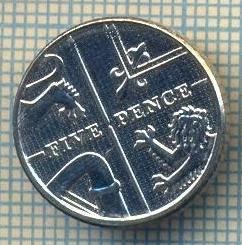 9827 MONEDA -MAREA BRITANIE - FIVE PENCE -anul 2012 -starea care se vede