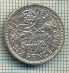 9887 MONEDA -MAREA BRITANIE - SIX PENCE -anul 1963 -starea care se vede