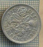 9873 MONEDA -MAREA BRITANIE - SIX PENCE -anul 1961 -starea care se vede, Europa