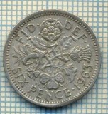 9877 MONEDA -MAREA BRITANIE - SIX PENCE -anul 1963 -starea care se vede