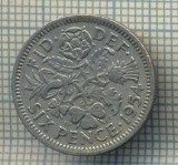 9858 MONEDA -MAREA BRITANIE - SIX PENCE -anul 1954 -starea care se vede, Europa