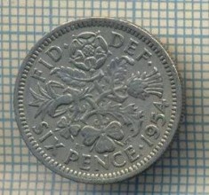 9858 MONEDA -MAREA BRITANIE - SIX PENCE -anul 1954 -starea care se vede