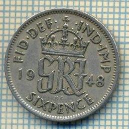 9875 MONEDA -MAREA BRITANIE - SIX PENCE -anul 1948 -starea care se vede foto