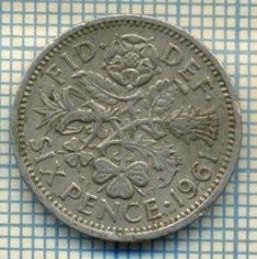 9869 MONEDA -MAREA BRITANIE - SIX PENCE -anul 1961 -starea care se vede