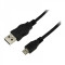 Cablu USB 2.0, A(T) - Micro B(T), black, 0.3m, Logilink
