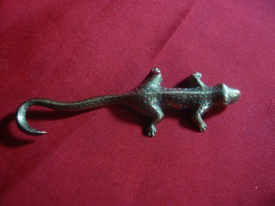 Bibelou din bronz - Soparla , L= 9 cm foto