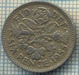 9867 MONEDA -MAREA BRITANIE - SIX PENCE -anul 1955 -starea care se vede