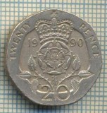 9841 MONEDA -MAREA BRITANIE - TWENTY PENCE -anul 1990 -starea care se vede