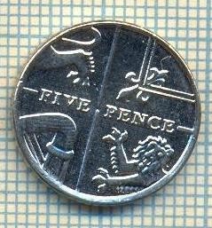 9824 MONEDA -MAREA BRITANIE - FIVE PENCE -anul 2013 -starea care se vede foto