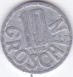 Moneda Austria 10 Groschen 1955 - KM#2878 VF