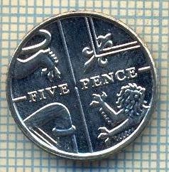 9829 MONEDA -MAREA BRITANIE - FIVE PENCE -anul 2014 -starea care se vede