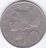 Moneda Austria 10 Schillingi 1974 - KM#2918 VF+