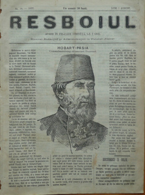Ziarul Resboiul, nr. 10, 1877 , Hobart pasa, comandantul Marinei turcesti foto
