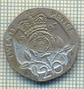 9837 MONEDA -MAREA BRITANIE - TWENTY PENCE -anul 1997 -starea care se vede foto