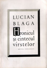 Hronicul si cantecul varstelor de Lucian Blaga foto