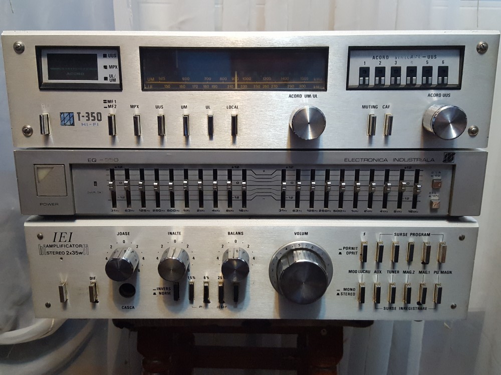 Linie Electronica Industriala Amplificator IEI A350 Tuner T350 Egalizator  EQ350 | arhiva Okazii.ro