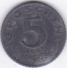 Moneda Austria 5 Groschen 1953 - KM#2875 VF+ ( zinc ), Europa