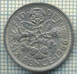 9860 MONEDA -MAREA BRITANIE - SIX PENCE -anul 1966 -starea care se vede