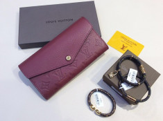 Portofele Louis Vuitton Wallet Sarah Collection Piele Naturala * Cutie * foto