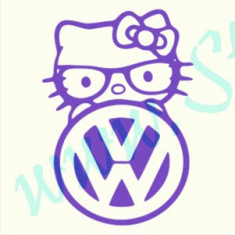 Volkswagen Logo Hello Kitty_Tuning Auto_Cod: CST-266_Dim: 30 cm. x 21 cm. foto