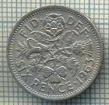 9859 MONEDA -MAREA BRITANIE - SIX PENCE -anul 1963 -starea care se vede