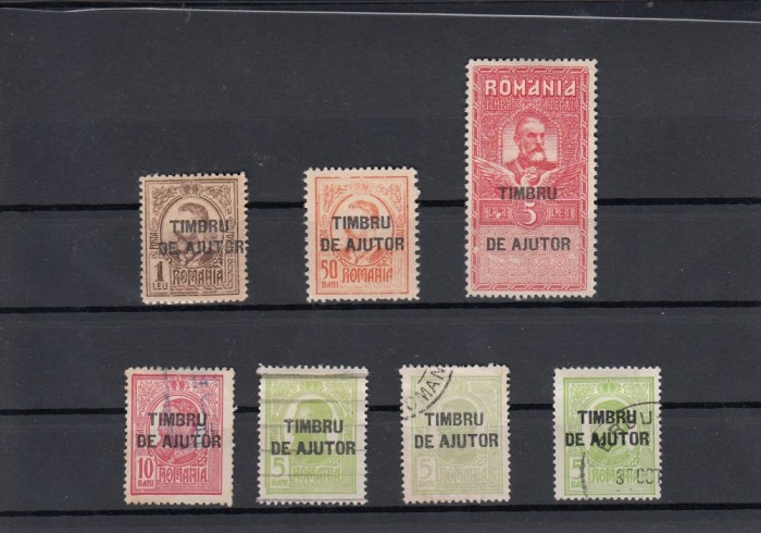 ROMANIA 1915 , TIMBRE DE AJUTOR SUPRATIPAR LOT MIXT foto mare ROMANIA 1915 , TIMBRE DE AJUTOR SUPRATIPAR LOT MIXT foto mare