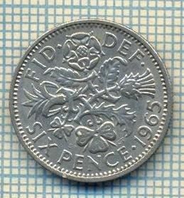 9904 MONEDA -MAREA BRITANIE - SIX PENCE -anul 1965 -starea care se vede foto