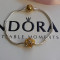 Bratara Pandora placata cu argint 925 aur 14k + charm gold cadou