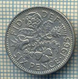 9915 MONEDA -MAREA BRITANIE - SIX PENCE -anul 1965 -starea care se vede foto