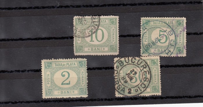 ROMANIA 1887 , TAXA DE PLATA SERIE MIXTA foto mare ROMANIA 1887 , TAXA DE PLATA SERIE MIXTA foto mare
