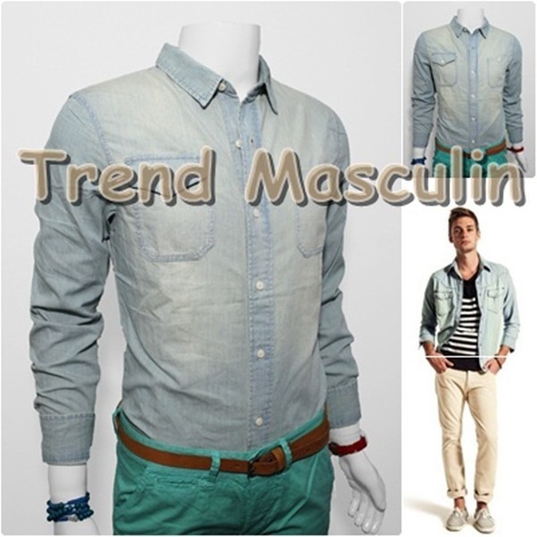 Camasa Barbati Slim Fit Cambrata Casual Eleganta Blug Buzunare Albastra Stearsa Camasa Barbati Slim Fit Cambrata Casual Eleganta Blug Buzunare Albastra Stearsa
