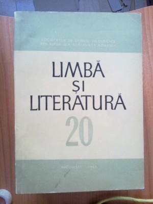 n4 Limba si literatura 20 - Comitet de redactie Al Graur , etc foto