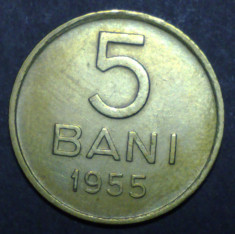 5 bani 1955 3 aUNC foto