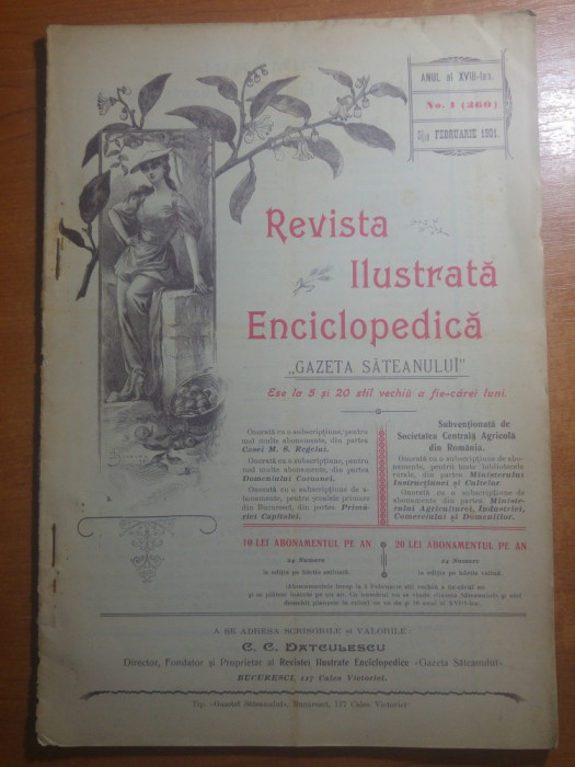 revista ilustrata enciclopedica 5 februarie 1901- galati,rucar,carol 1,busteni
