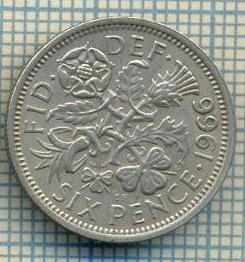 9921 MONEDA -MAREA BRITANIE - SIX PENCE -anul 1966 -starea care se vede foto