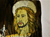 Unicat! Tablou pictura ulei lemn, Iisus Nihil Sine Deo, colectie cadou
