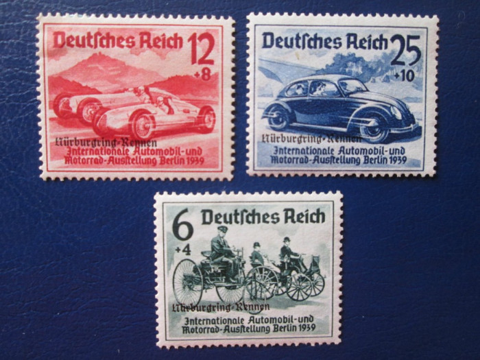 TIMBRE GERMANIA REICHI=SERIE NEUZATA BERLIN 1939 CU SUPRATIPAR