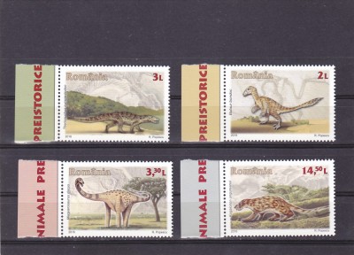 ANIMALE PREISTORICE 2016 NEUZAT,VALOARE NOMINALA 22,8 + TAXE POSTA foto