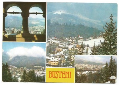 @carte postala(ilustrata)-BUSTENI-colaj foto