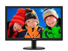 Monitor LED Philips 23.6&amp;quot; Wide, Full HD, DVI, Negru, 243V5LSB, ca nou, 24 Inch foto